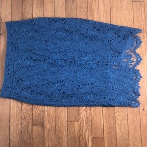 Blue lace skirt